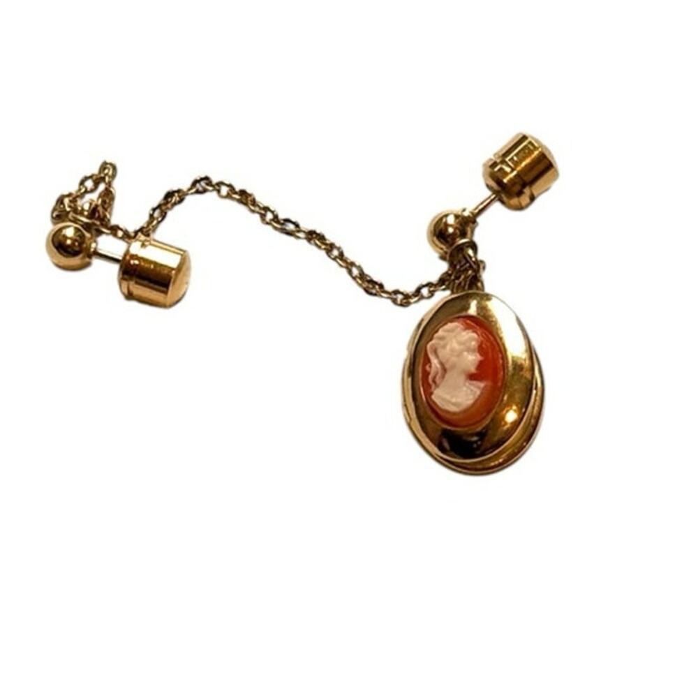 Cameo Locket Brooch Pin